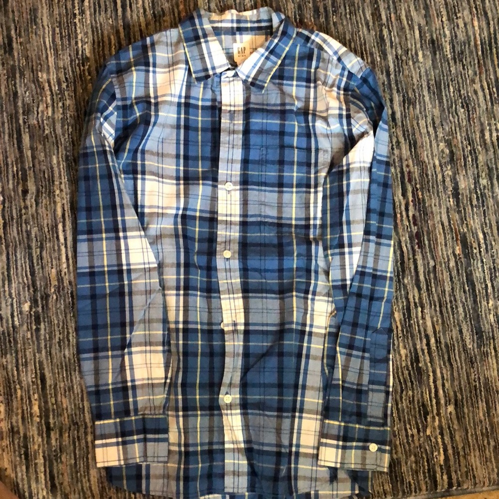 Gap kid’s blue plaid button down